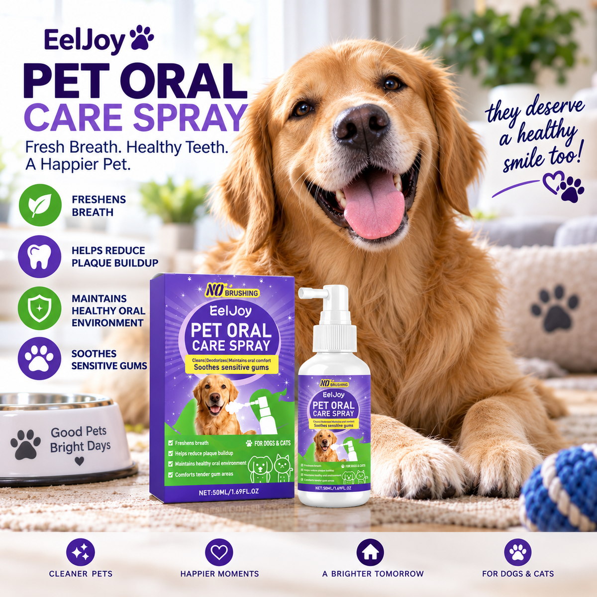 ✨️Premium Pet Oral Care Spray Freshens Breath And Gently Cleans Teeth Suitable For Daily Care