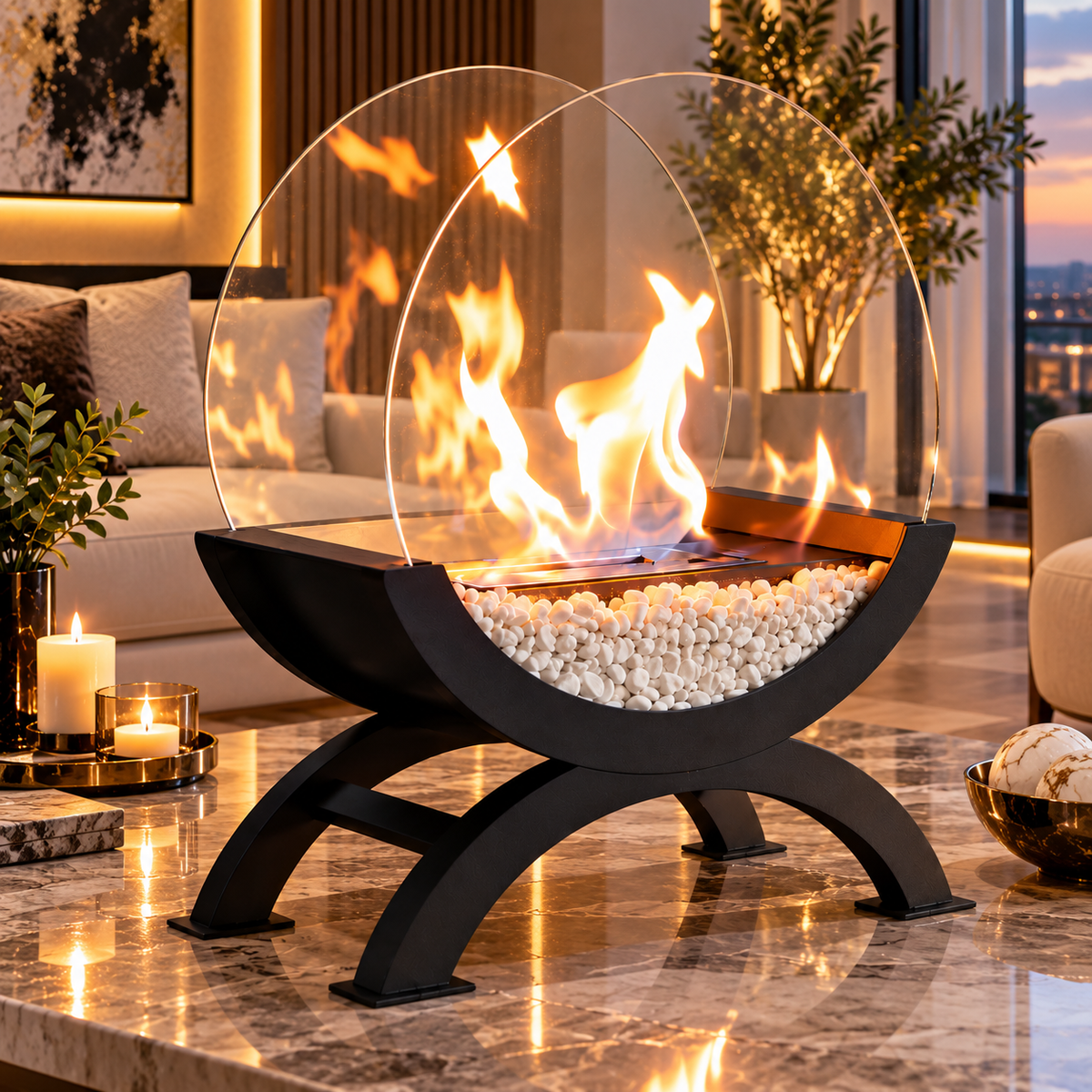 Desktop Alcohol Fireplace Lamp Home